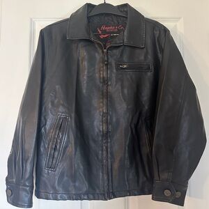 Boys Hawke & Co Dark Brown Faux Leather Jacket in size 10/12